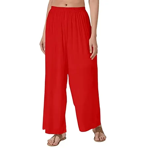 Classic Rayon Solid Palazzos for Women