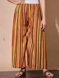 Multicolor Lining STYLISH TRENDY Women's / Girls Premium Regular Fit Rayon Palazzo Pant Free Size Up to 2XL-thumb1