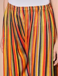 Multicolor Lining STYLISH TRENDY Women's / Girls Premium Regular Fit Rayon Palazzo Pant Free Size Up to 2XL-thumb3