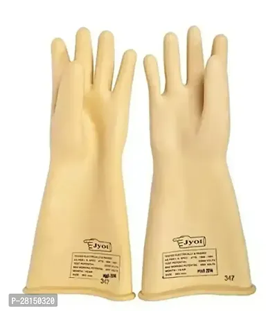 Industrial 11 KV Electrical Rubber Insulating Seamless Hand Gloves