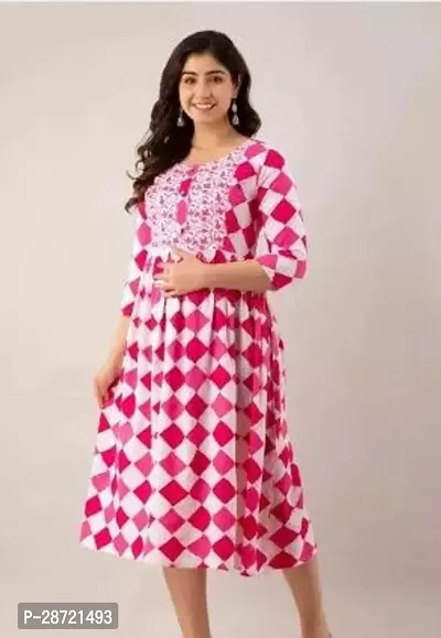 Stylish Multicoloured Rayon Kurta For Women