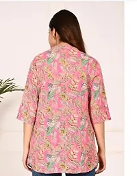 Elegant Pink Rayon Printed Top For Women-thumb1