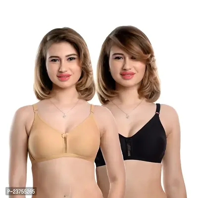 Stylish Solid Seamless Double Layer Cup Bra Pack of 2-thumb0