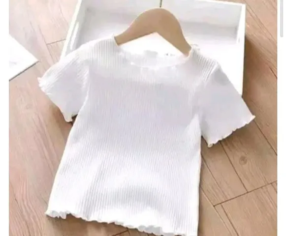 Girls Solid Cotton Top