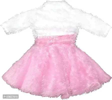 Adorable Pink Net Party Wear Fit And Flare Dress For Girls-thumb2