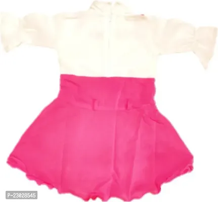 Adorable Pink Net Party Wear Fit And Flare Dress For Girls-thumb2