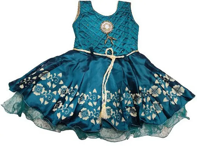 Adorable Net Party Wear Fit And Flare Dress For Girls