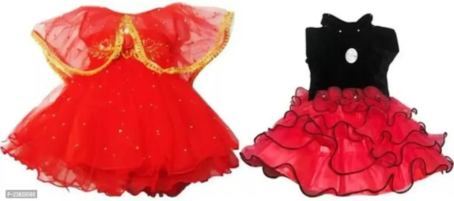 Adorable Pink Net Party Wear Fit And Flare Dress For Girls