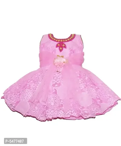 Premium Baby Girls Frock Dress, Dungaree Style Frock-thumb0