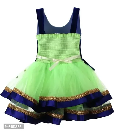 Modern Designer Sleeveless Baby Doll Frock (Fit and Flare, Party Wear Causal Wear Birthday Gift Item)-thumb2