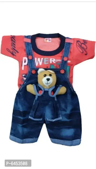 BabY boys Party Wear Cotton Dungree-thumb0