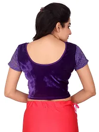 Carrel Velvet long cholis Saree Blouse-thumb2