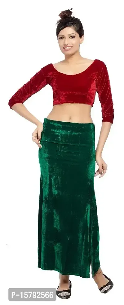 Carrel Velvet Long cholis Saree Blouse (AGSPL3083BL02DARKREDXL_Red_X-Large)-thumb2