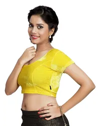 Carrel velvet long cholis Saree Blouse (2057BLYELLOWL_ Yellow_ Large)-thumb3