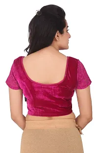 Carrel Velvet long cholis Saree Blouse-thumb2