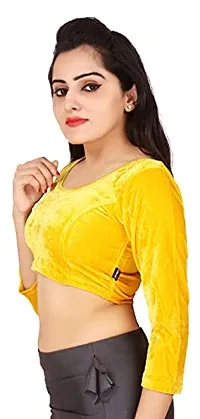 Carrel Women's Velvet Saree Blouse - AGSPL-3083-BL-02-New-2-thumb2