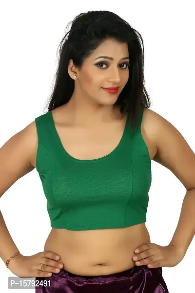 Louis Fashion Lycra Fabric Women Blouse (AGSPL-3220-VIY-BL-01-GREEN-XL)-thumb0