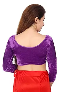 Carrel Women's Velvet Saree Blouse - AGSPL-3083-BL-02-New-2-thumb3