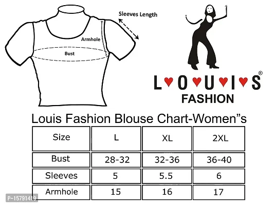 Louis Fashion Cotton hosiery Fabric Women Blouse.(2077-BL-BLACK02-XXL)-thumb5