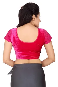 Carrel Velvet long cholis Saree Blouse-thumb2