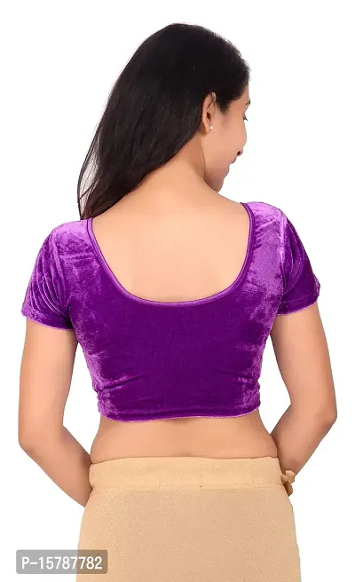 Carrel Women's Other Saree Blouse (2057-Bl-Purple-L_Purple_Large)-thumb3