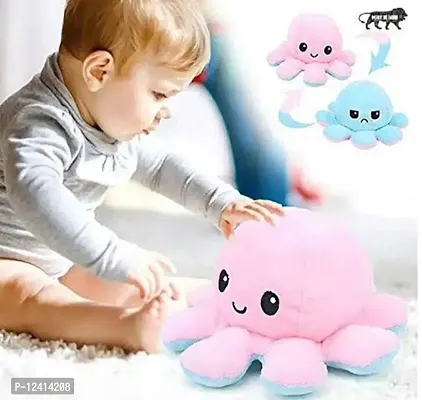 SHASHIKIRAN?Reversible Octopus Soft Toys for Kids | Octopus Stuffed Animal Plush Soft Toys for Boys and Girls | Reversible Octopus Plushie (12 CM, Octopus (Sky Blue/Pink))