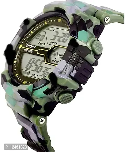 SHASHIKIRAN? Digital Boy's Watch (Multicolored Dial, Multicolored Strap) (Green)-thumb3