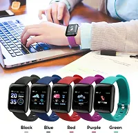 NEW ID116 PRO Stylish Bluetooth Smartwatch Essentials ID-116 Bluetooth Smartwatch Wireless Fitness Band for Boys, Girls, Men, Women  Kids | Sports Gym Watch for All Smart Phones (BLACK,UNISEX)-thumb3