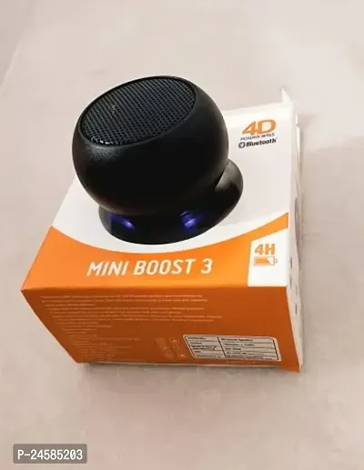 HLSTRIKES Portable Wireless Mini Boost series 4 Bluetooth Party Speaker  5 W Bluetooth Laptop/Desktop Speaker(BLACK)-thumb0