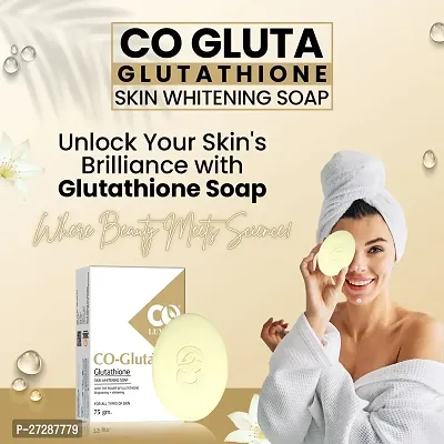 CO LUXURY Glutathione Skin Brightening Soap with Kojic Acid and Vitamin C  E | For Pigmentation,Dark Spot  Melasma (75 X 2) (Pack of 2)-thumb4