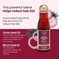 CO LUXURY Onion Hair Oil for Hair Growth  Hair Fall Control | Ayurvedic Oil with 15 Powerful Herbs for Stronger  Longer Hair with No Harsh Chemicals | Non-Sticky Hair Oil, 200 ml-thumb1