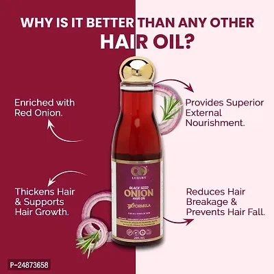 CO LUXURY Onion Hair Oil for Hair Growth  Hair Fall Control | Ayurvedic Oil with 15 Powerful Herbs for Stronger  Longer Hair with No Harsh Chemicals | Non-Sticky Hair Oil, 200 ml-thumb4