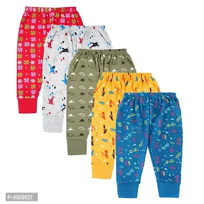 Stylish Comfortable Printed Cotton Pajama For Kids Pack Of 5-thumb0