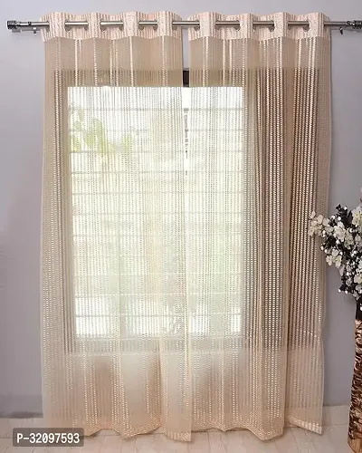 Luxury Craft Transparent Net Tissue Curtain- 7 feet, Door,Pack of 1-thumb0