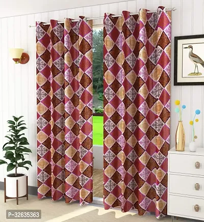 Stylish Polyester Printed Curtains Pack of 1-thumb0