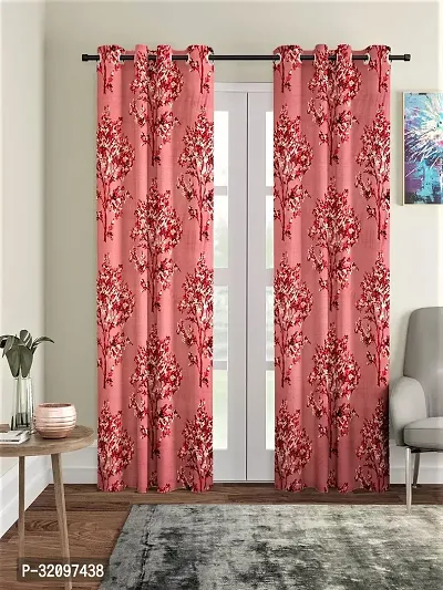 Polyster Printed Door Curtain | Pack Of 2 pc | 4 * 7 ft