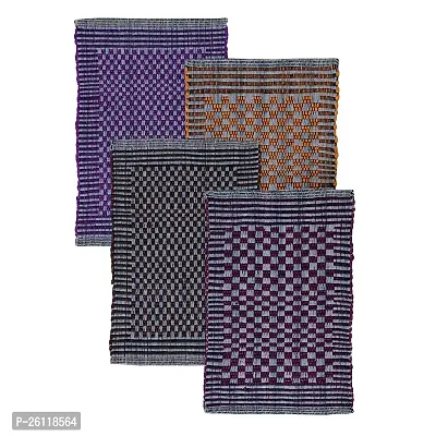 Fancy Cotton Weaved Reversible Door Mat For Home Pack Of 4