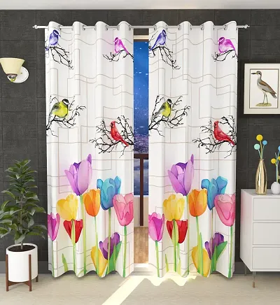 New in Market!! Multi coloured Curtains_Set of 2