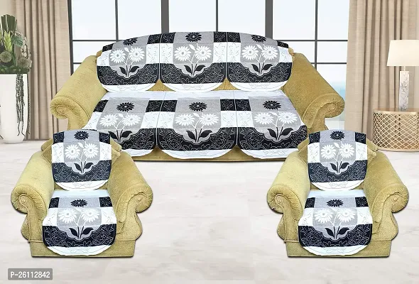 Fancy Net Fabric 5 Seater Sofa And Chair Cover Set Of 6 Pieces.