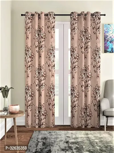 Stylish Polyester Printed Curtains Pack of 2