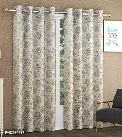 Stylish Polyester Printed Door Curtain, Pack of 2