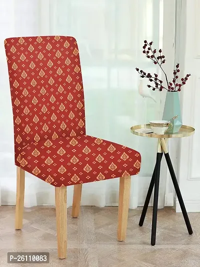 Classic Floral Stretchable Printed Dining Chair Covers,Elastic Chair Seat Protector Red-thumb0