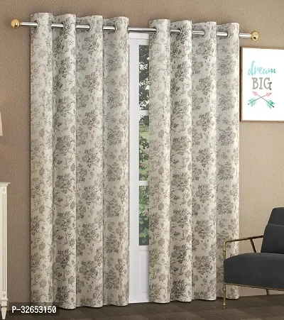 Beautiful Eyelet Polyester Door Curtain 7 feet x 4 feet, Pack of 1