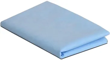 Elastic Strap Non Woven Double Bed Size(72x78 inches) Waterproof Mattress Cover/Mattress Protector (Blue)-thumb1
