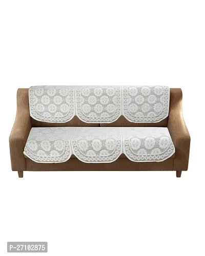LUXURY CRAFTS 3 Seater Sofa Cover Set,Sofa slipcover,sofa slipcover 3 seater ,sofa cover (Set of 2 Long Pieces) (3 Seater)-  White-thumb0