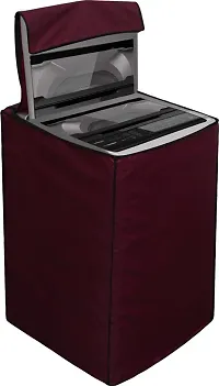 Luxury Crafts Fully  Automatic Top load Washing Machine Cover Suitable For Ifb, Samsung, Lg 6 Kg, 6.2 Kg, 6.5 Kg (80 X 51 X 86 Cms) | Waterproof  Dust Proof | Polyester- (Pack of 1)-Maroon-thumb1