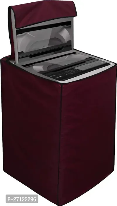 Luxury Crafts Fully  Automatic Top load Washing Machine Cover Suitable For Ifb, Samsung, Lg 6 Kg, 6.2 Kg, 6.5 Kg (80 X 51 X 86 Cms) | Waterproof  Dust Proof | Polyester- (Pack of 1)-Maroon-thumb2