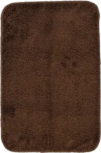 Luxury Crafts Multipurpose Easy Living Soft Microfiber Anti-Skid  Bath Mat/Doormat/Kitchen Mat Pack Of 2 ( 37X57 Cm)-Coffee-thumb1