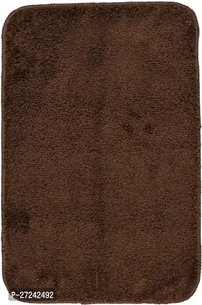 Luxury Crafts Multipurpose Easy Living Soft Microfiber Anti-Skid  Bath Mat/Doormat/Kitchen Mat Pack Of 2 ( 37X57 Cm)-Coffee-thumb2