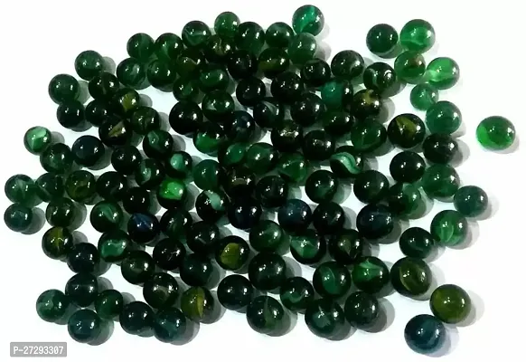 Luxury Crafts Marbles 30Pcs-Glass Playing Balls-Kanche-Goli-Traditional Indian Game-Glass Stones-Aquarium Fillers-Gel Candle Fillers for Kids 25Mm- Multi(Pack of 30)- Green-thumb0